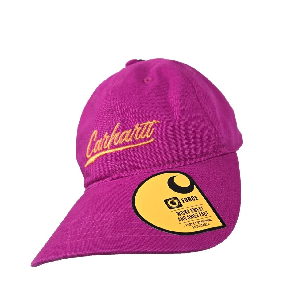 Carhartt Women's Canvas Script Graphic Cap Hat Strap Back - Purple - New